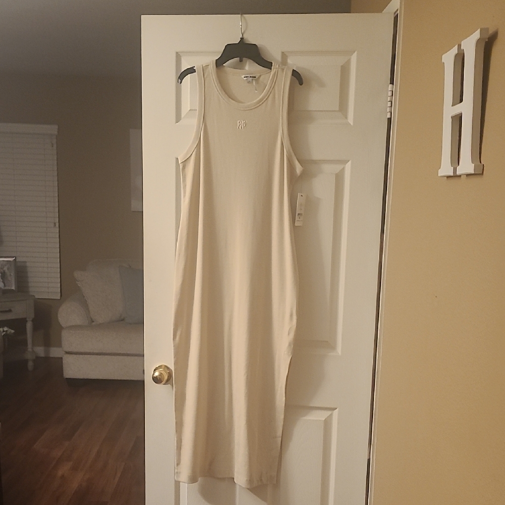 DKNY Cream Sleeveless Dress SZ XL